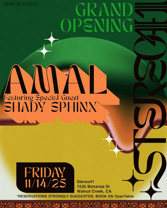 Event flyer for Amal + Shady Sphinx